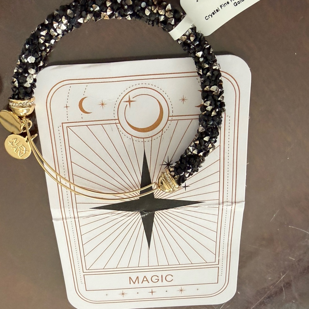 ALEX +ANI magic Black Gold Crystal Bracelet, NWT - Picture 2 of 2